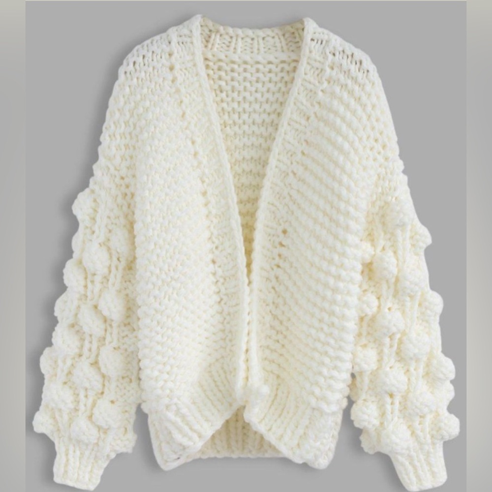 Cozy White Knit Sweater